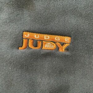 Judge Judy J. Crew Outerwear Fleece Sherpa Lined Embroidered Full Zip Hoodie